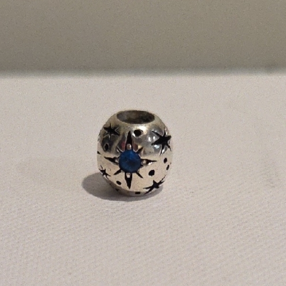 Chamilia Disney Silver and Blue Crystal Charm